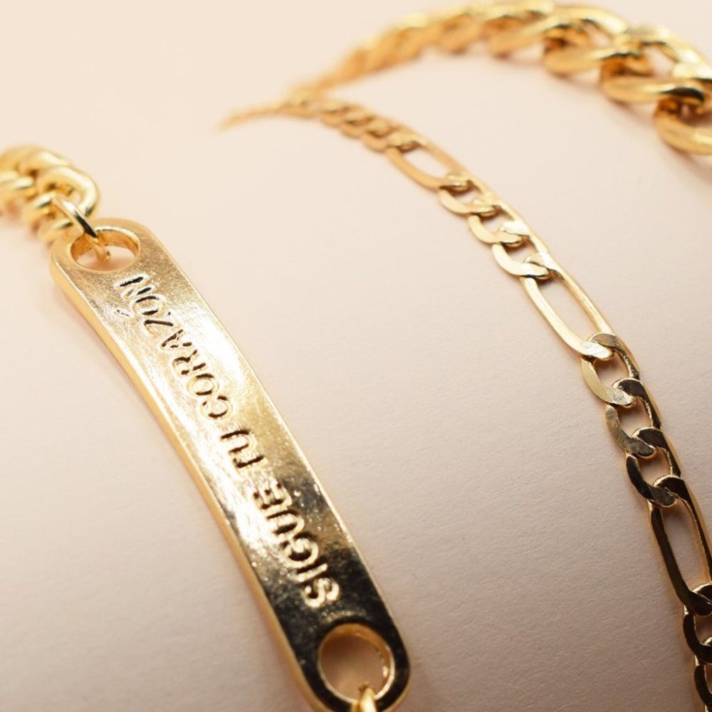 Bracelet Chain Set 3 pcs. Ladies Jewelry Gold New! - Picture 4 of 4